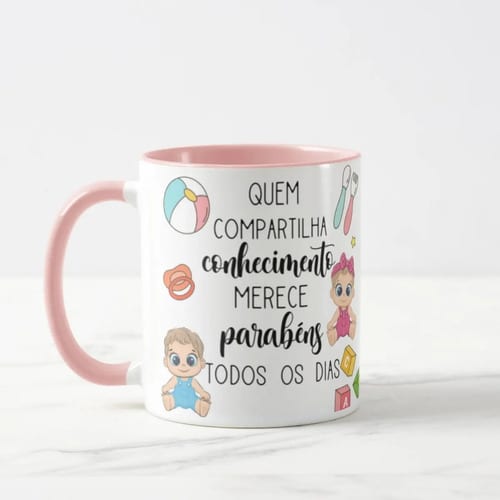 Caneca Presente Dia Dos Professores Para Professora Berçário