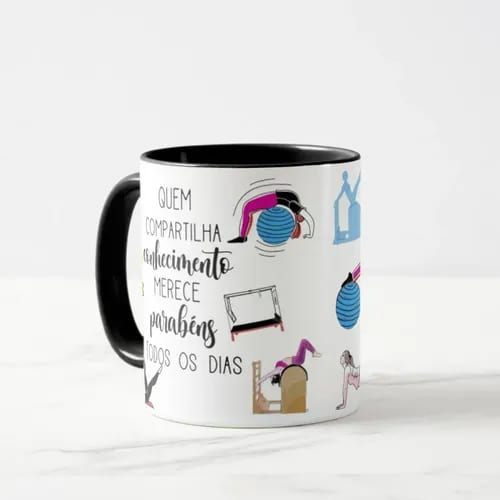 Caneca Presente Dia Dos Professores Fisioterapeuta Pilates