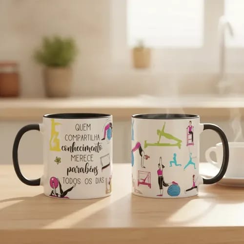 Caneca Presente Dia Dos Professores Fisioterapeuta Pilates - Dia dos Professores (Professor(a))