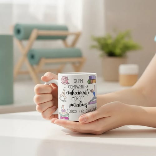 Caneca Professor Ioga Yoga Presente Pronta Entrega