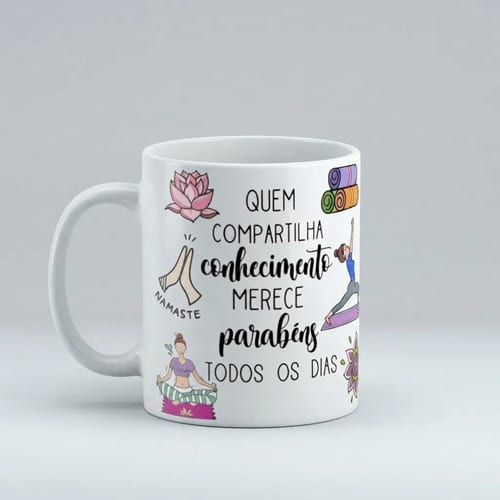Caneca Professor Ioga Yoga Presente Pronta Entrega