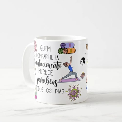 Caneca Professor Ioga Yoga Presente Pronta Entrega