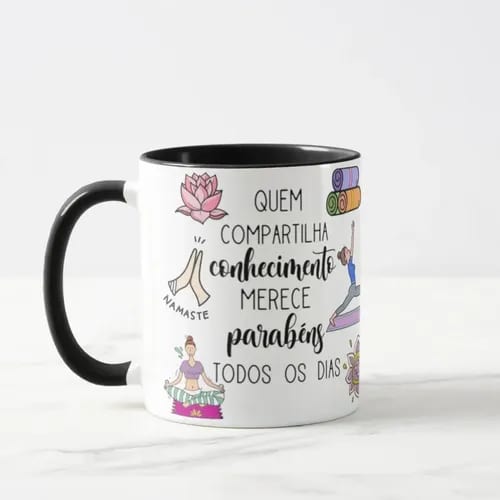 Caneca Presente Dia Dos Professores Instrutores Em Yôga - Dia dos Professores (Yoga)