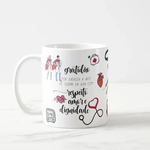 Caneca Personalizada Medicina Presente Agradecimento Médicos