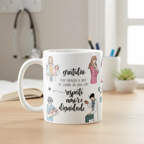 Caneca Personalizada Pediatra Presente Medicina Pediatria