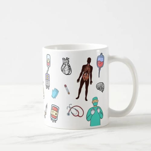 Caneca Personalizada Medicina Presente Para Profissionais da Saúde Médico