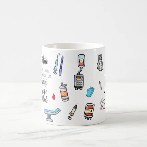 Caneca Personalizada Medicina Presente Para Profissionais da Saúde Médico