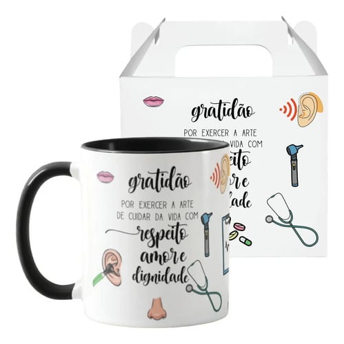 Caneca Presente Médico Medicina Otorrinolaringologia - Profissões (Médico(a))