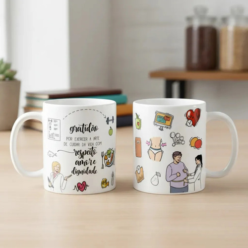Caneca Personalizada Profissão Nutrição para Nutricionista