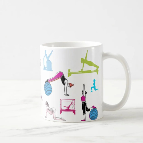 Caneca Presente Especial Pilateiros Quem Faz Pilates Feliz
