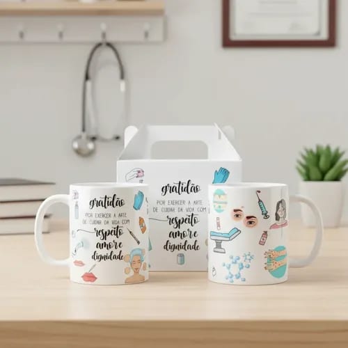 Caneca Presente Criativo Medicina Formatura Dermatologista - Profissões (Médico(a))