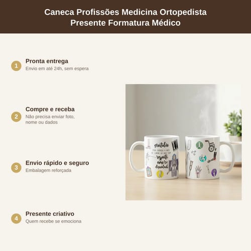 Caneca Personalizada Presente Formatura Medicina Ortopedista