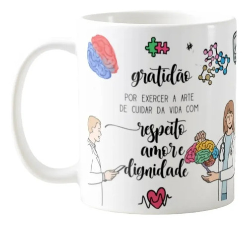 Caneca Personalizada Presente Criativo Médico Neurologista - Profissões (Médico(a))