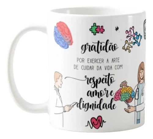 Caneca Personalizada Presente Criativo Médico Neurologista - Profissões (Médico(a))