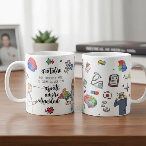 Caneca Personalizada Presente Criativo Médico Neurologista - Profissões (Médico(a))
