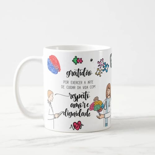 Caneca Personalizada Presente Criativo Médico Neurologista