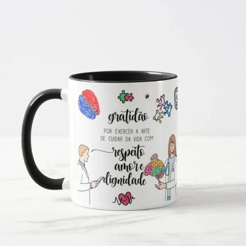 Caneca Presente Personalizado Medicina Médico Neurologista
