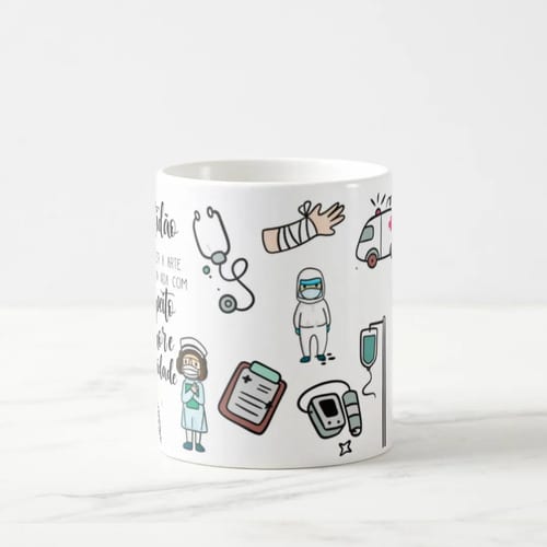 Caneca Personalizada Profissão Enfermagem Para Enfermeiros
