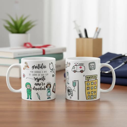 Caneca Personalizada Profissão Enfermagem Para Enfermeiros - Profissões (Enfermagem)