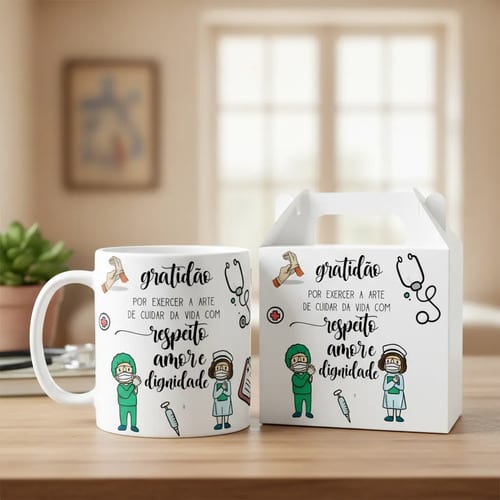 Caneca Personalizada Profissão Enfermagem Para Enfermeiros