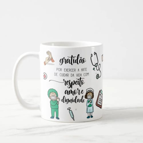 Caneca Personalizada Profissão Enfermagem Para Enfermeiros