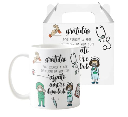 Caneca Personalizada Profissão Enfermagem Para Enfermeiros