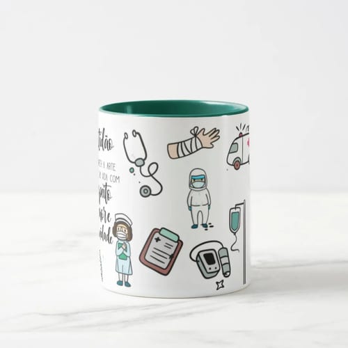 Caneca Personalizada Presente Enfermeiros Dia da Enfermagem