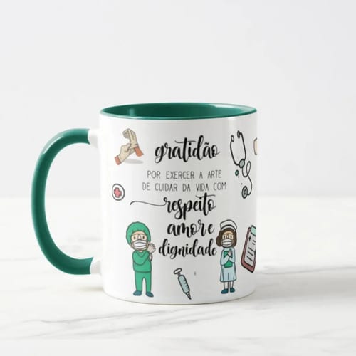 Caneca Personalizada Presente Enfermeiros Dia da Enfermagem