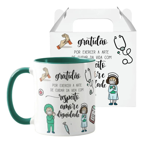 Caneca Personalizada Presente Enfermeiros Dia da Enfermagem