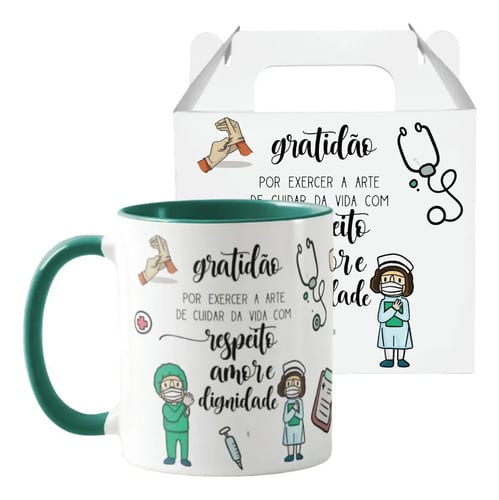 Caneca Personalizada Presente Enfermeiros Dia da Enfermagem