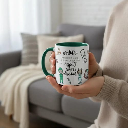 Caneca Personalizada Presente Enfermeiros Dia da Enfermagem