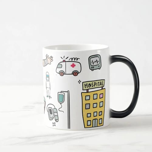 Caneca Mágica Presente Criativo Personalizado Enfermagem