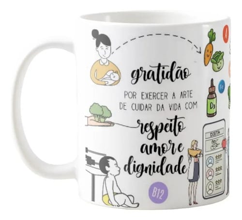 Caneca Presente Criativo Nutricionista Materno Infantil