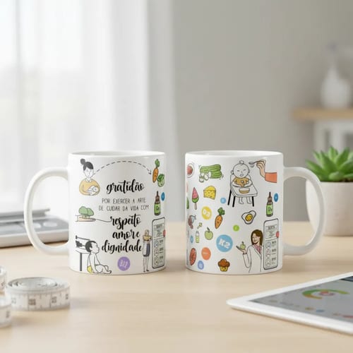 Caneca Presente Criativo Nutricionista Materno Infantil - Profissões (Nutricionista)