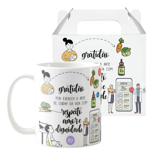 Caneca Presente Criativo Nutricionista Materno Infantil