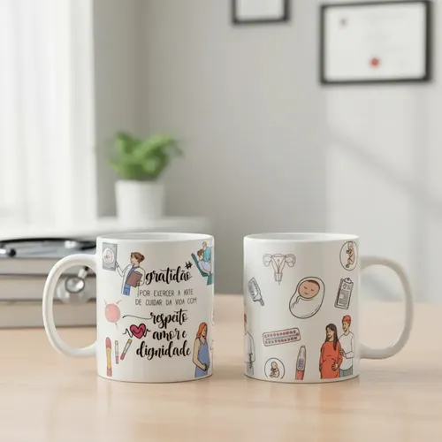 Caneca Personalizada Presente Especial Médica Obstetra - Profissões (Médico(a))
