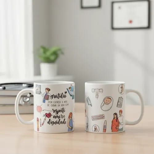 Caneca Personalizada Presente Especial Médica Obstetra - Profissões (Médico(a))