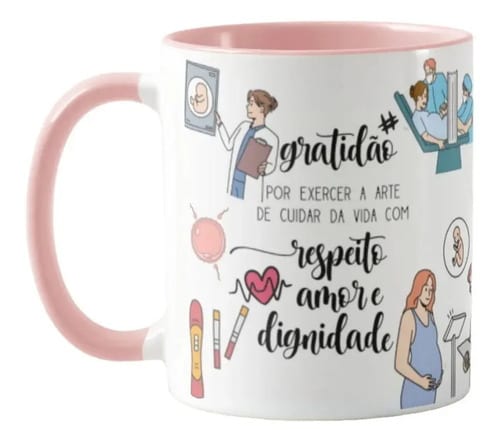 Caneca Presente Personalizado Medicina para Médica Obstetra