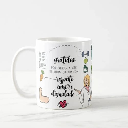 Caneca Personalizada Medicina Presente Especial Nutróloga
