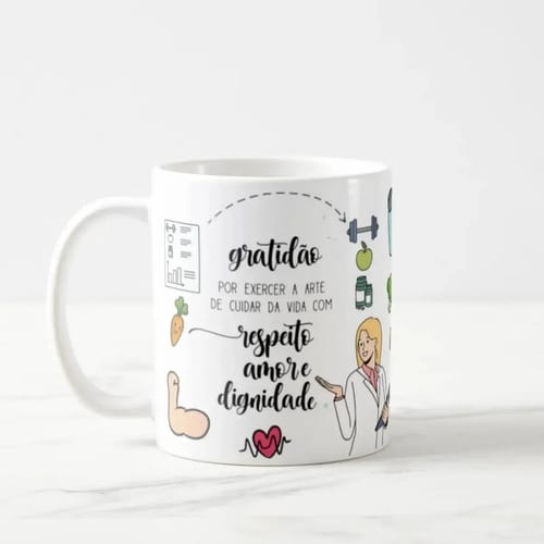 Caneca Personalizada Medicina Presente Especial Nutróloga