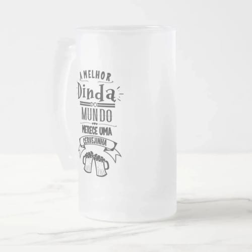 Copo Personalizado Cerveja Presente Melhor Madrinha Dinda