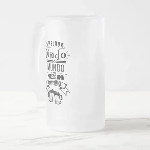 Caneca Cerveja Chopp Padrinho Presente Criativo Dindo Vidro