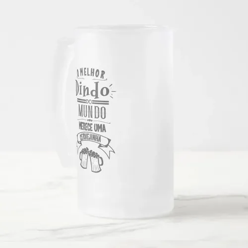 Caneca Cerveja Chopp Padrinho Presente Criativo Dindo Vidro