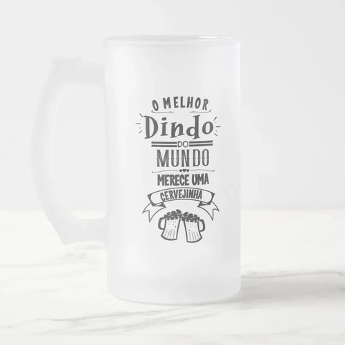 Caneca Cerveja Chopp Padrinho Presente Criativo Dindo Vidro