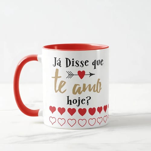 Caneca Presente Romântico Casal Namorados Natal Te Amo