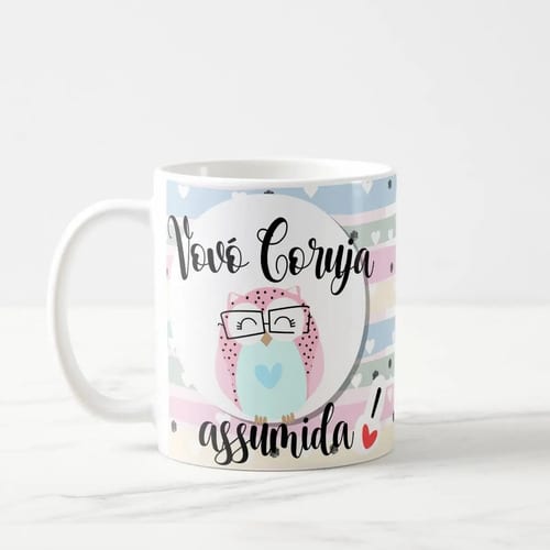 Caneca Personalizada Presente Criativo para Avó Vovó Coruja