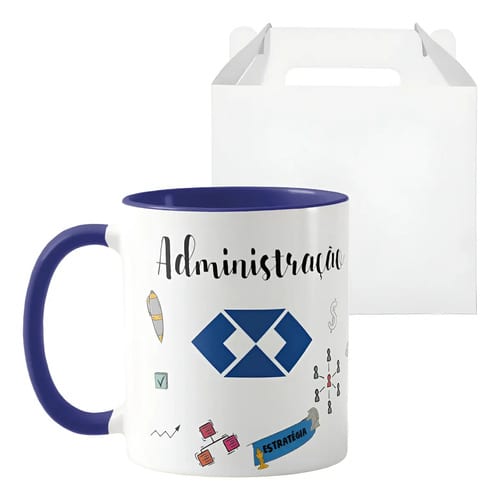 Caneca Presente Criativo Formatura Profissão Administração - Profissões (Administrador(a))