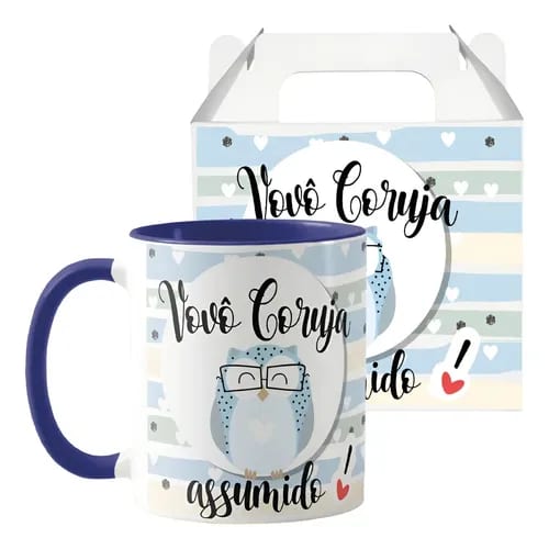 Caneca Presente Personalizado para Avô Especial Vovô Coruja - Família (Avô)
