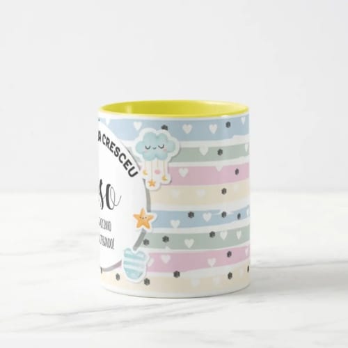 Caneca Presente Anúncio de Gravidez a Família Cresceu Biso