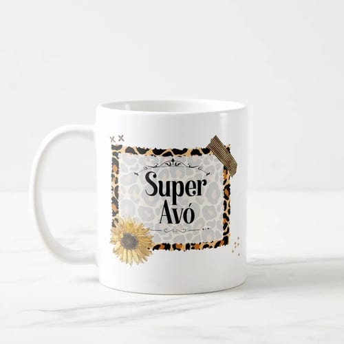 Caneca Presente Criativo para Super Vovó Natal Aniversário - Família (Avó)